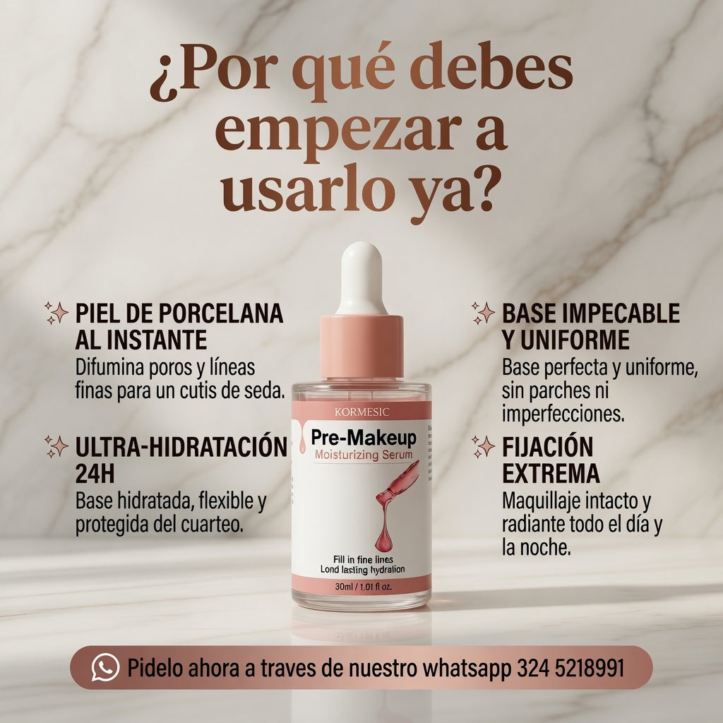 SERUM HIDRATANTE PRE MAQUILLAJE KORMESIC x 2 Unidades🏷️