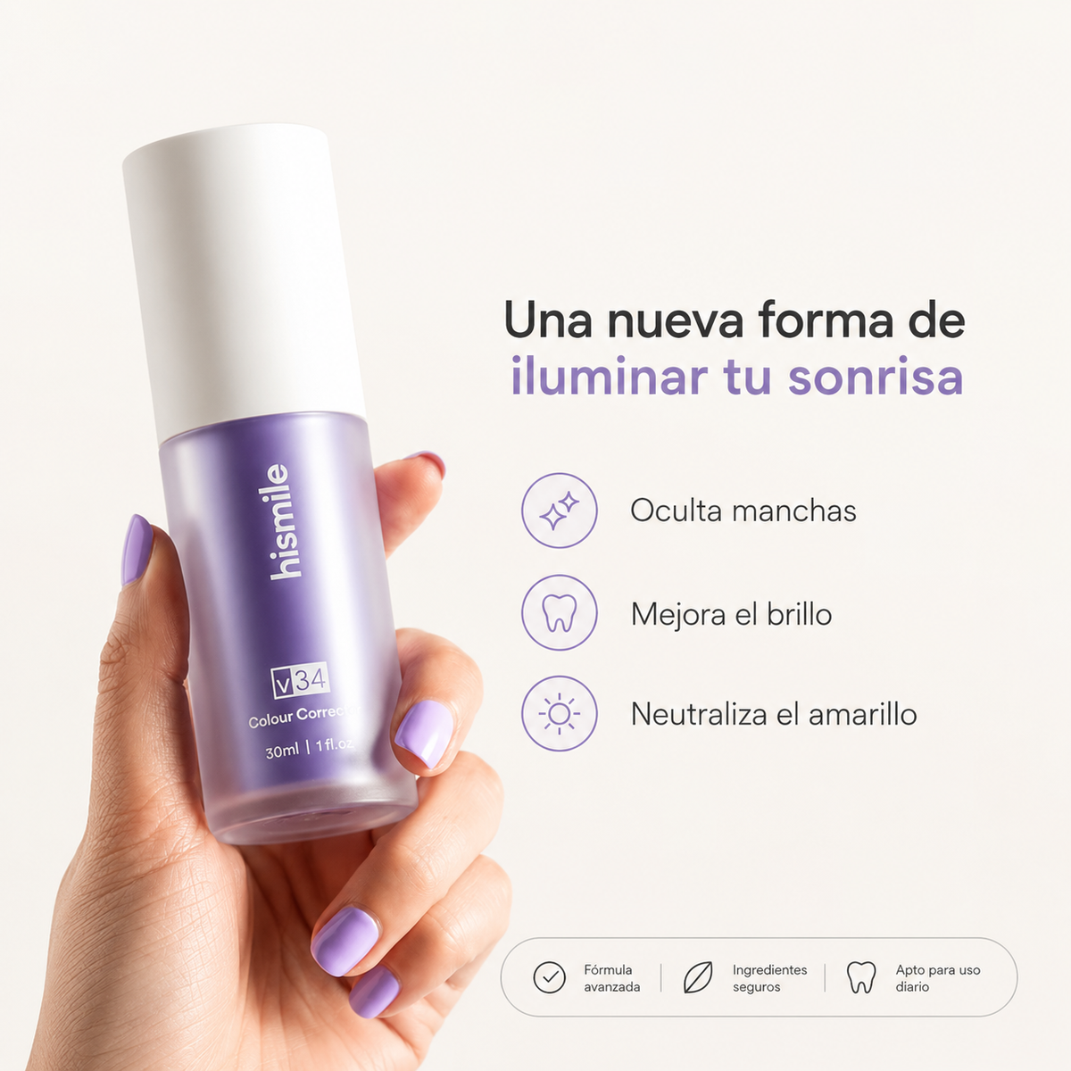 Hismile V34 Corrector de Color —  Sonrisa Blanca al Instante