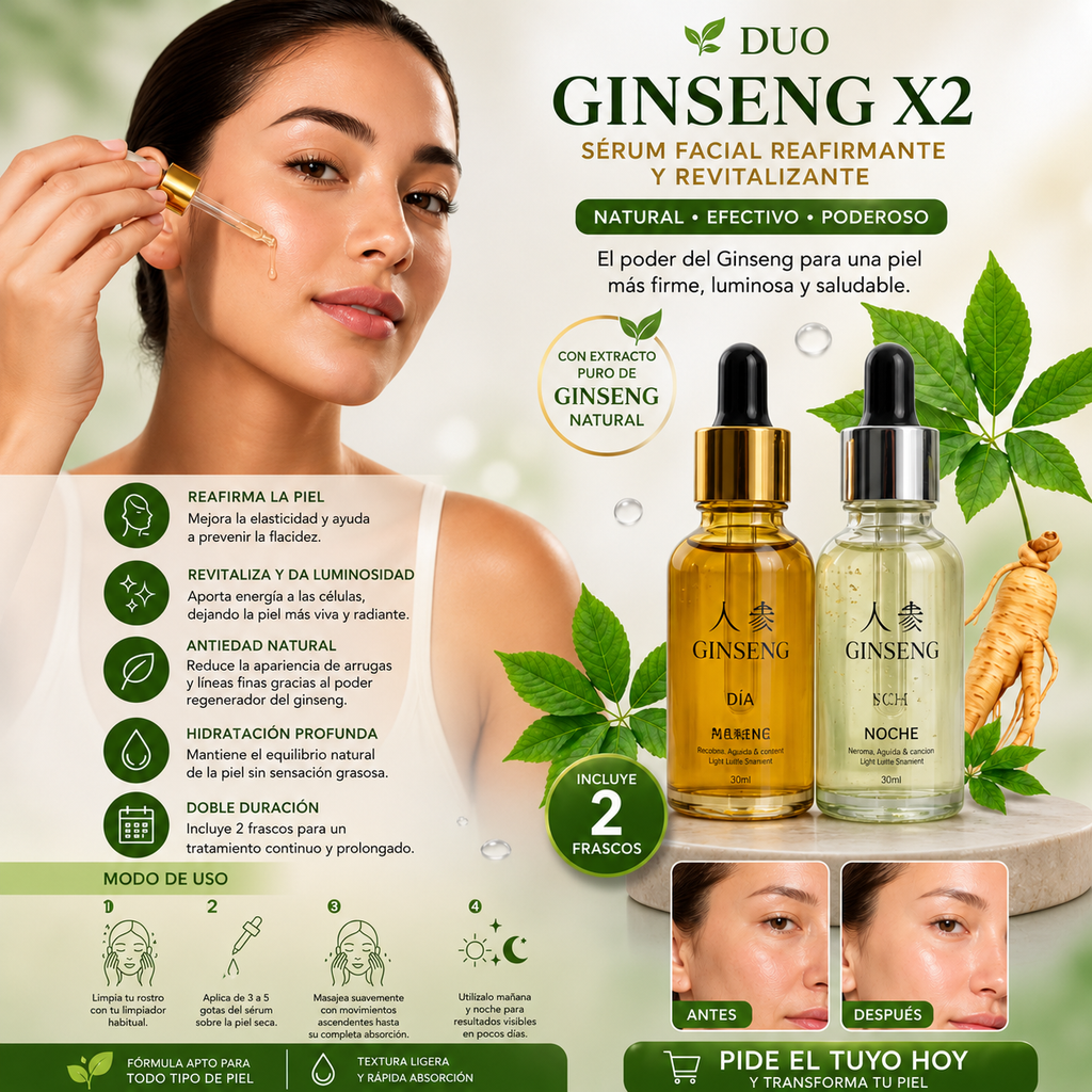 🌞🌙✨DUO SERUM GINSENG DÍA & NOCHE ✨🌙🌞