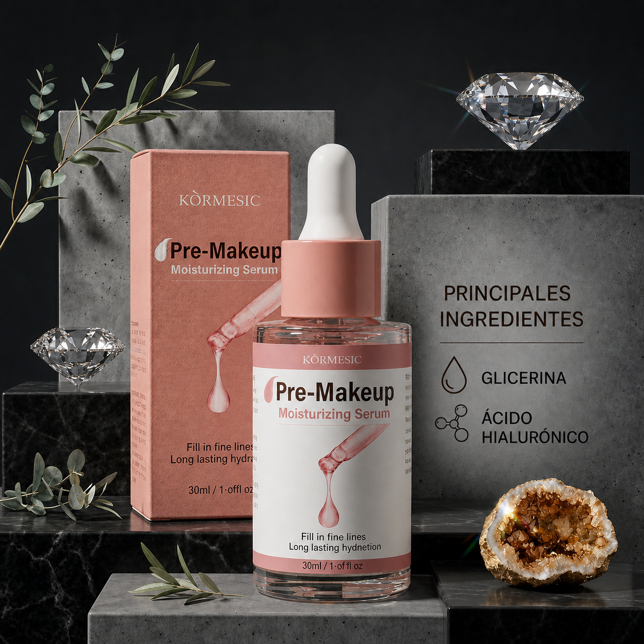 SERUM HIDRATANTE PRE MAQUILLAJE KORMESIC x 2 UNIDADES🏷️